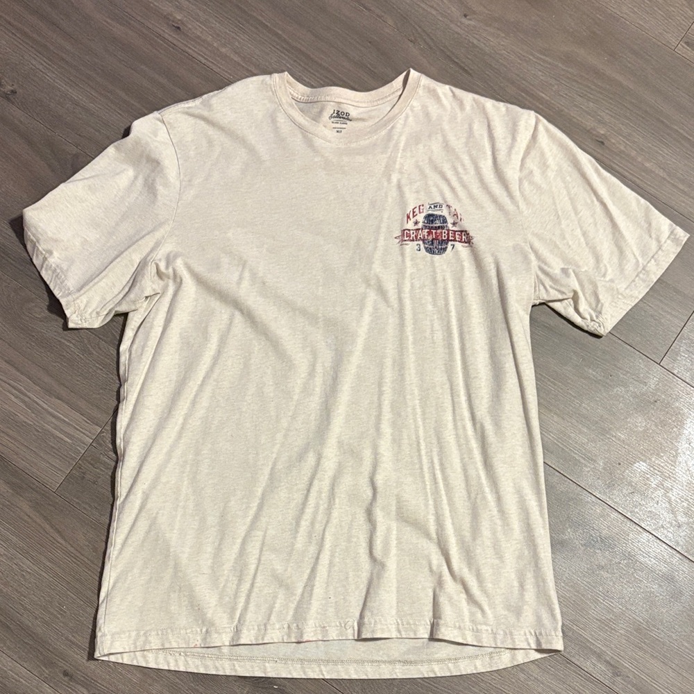 Izod saltwater men’s tall T-shirt oatmeal XLT